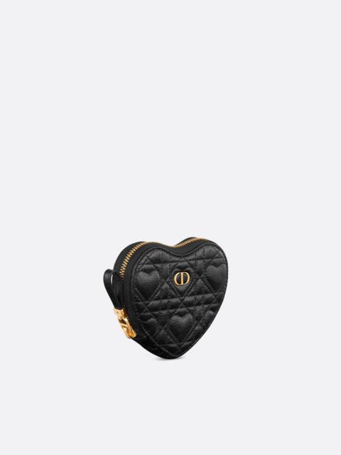 Dior Dioramour Dior Caro Heart Pouch with Chain