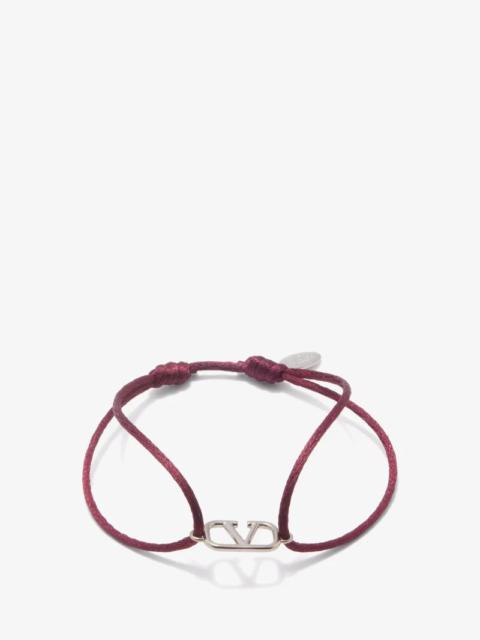 Valentino V-logo cord bracelet