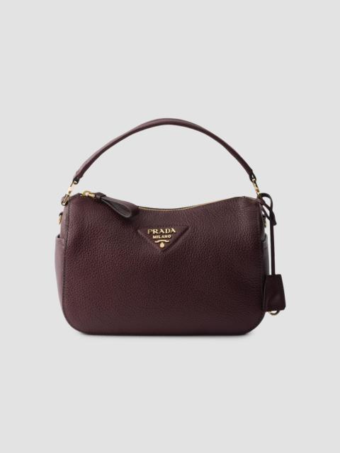 Prada Women's Small Leather Top Handle Bag - Dark Red