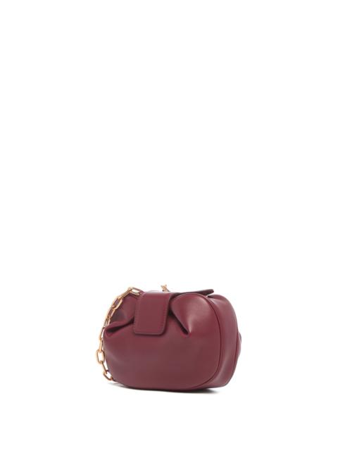 GABRIELA HEARST Soft Demi Clutch with Chain in Bordeaux & Fuchsia Nappa Leather