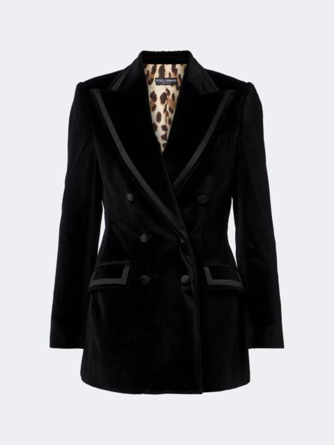 Dolce & Gabbana Cotton and silk-blend velvet blazer