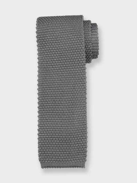 Brunello Cucinelli Men's Silk-Cotton Knit Tie