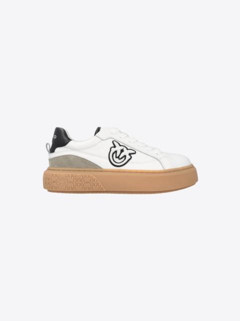 PINKO LEATHER PLATFORM SNEAKERS