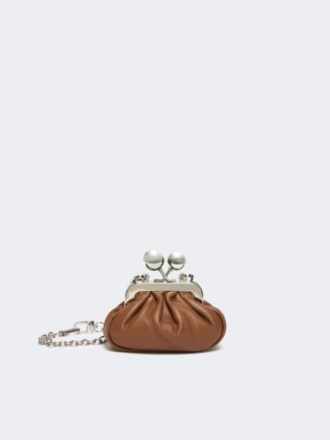 WEEKEND Max Mara DIOMEDE Shiny Nappa leather nano Pasticcino Bag - TOBACCO