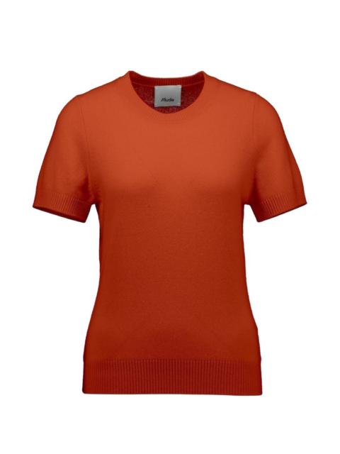 Allude fitted short-sleeve sweater