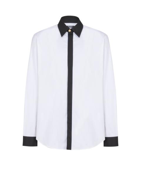 Balmain Two-tone poplin shirt