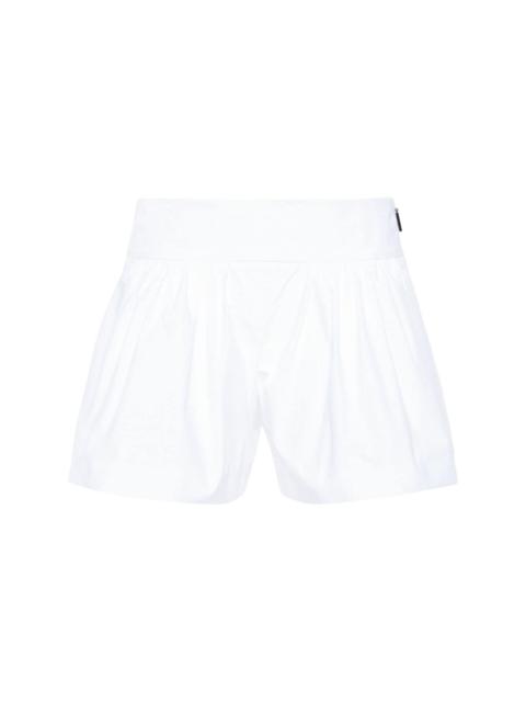thigh-length cotton shorts