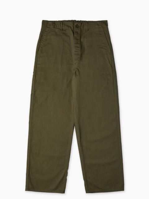orSlow ORSLOW WIDE FIT FRENCH WORK PANTS ARMY GREEN
