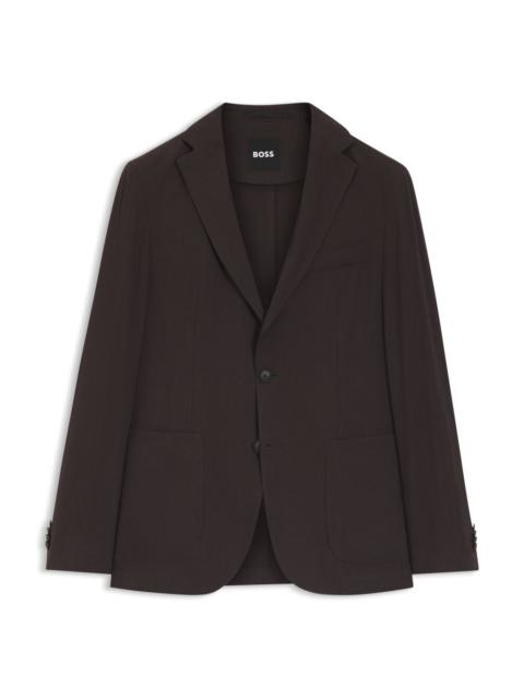 BOSS SLIM-FIT JACKET IN TECH LINEN
