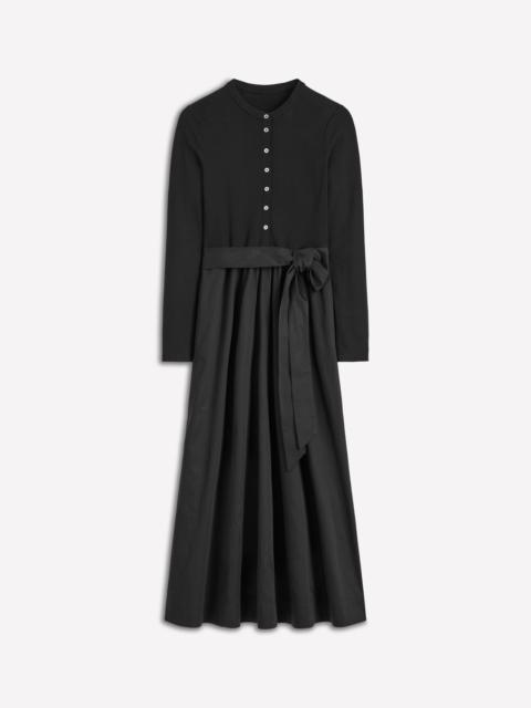 BODEN Button Detail Mix Dress-Black