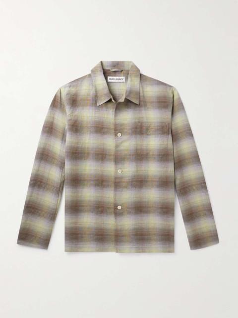 Our Legacy Checked Linen and Cotton-Blend Shirt