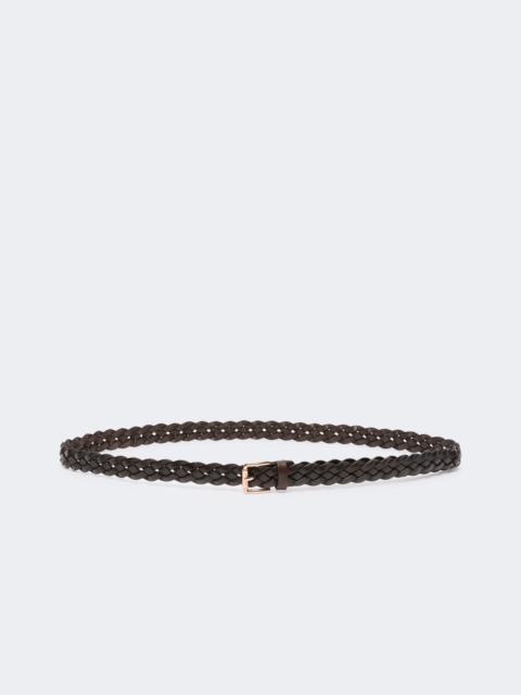 Max Mara NAVETTA Woven leather belt - COFFEE
