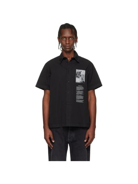 Off-White Black Emblem Poplin Slim Bowling Shirt