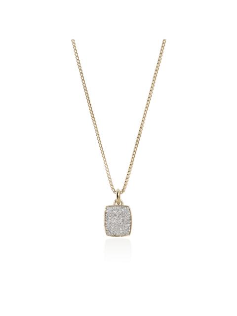 JOHN HARDY Tag Necklace, Gold, Diamonds