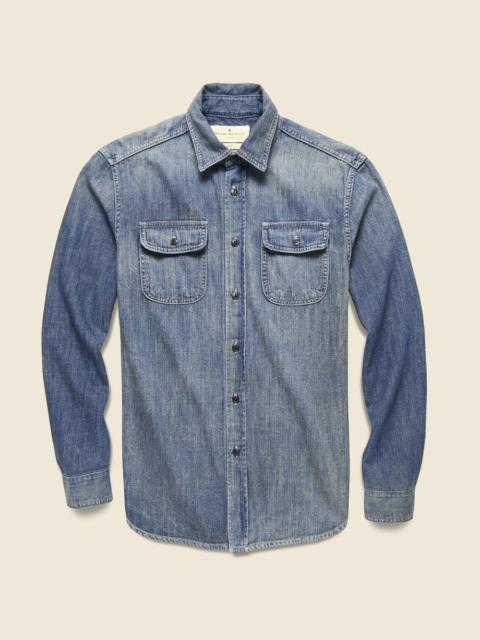 imogene + willie Earl Selvedge Denim Shirt - Washed Indigo