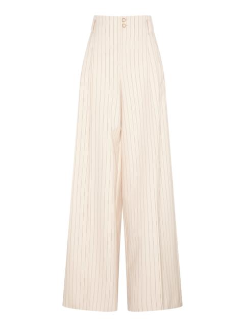Zimmermann Hypnotic Pinstripe Wool Pant stripe