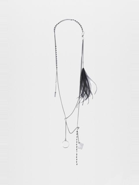 Afsar Beaded Necklace with Feathers
