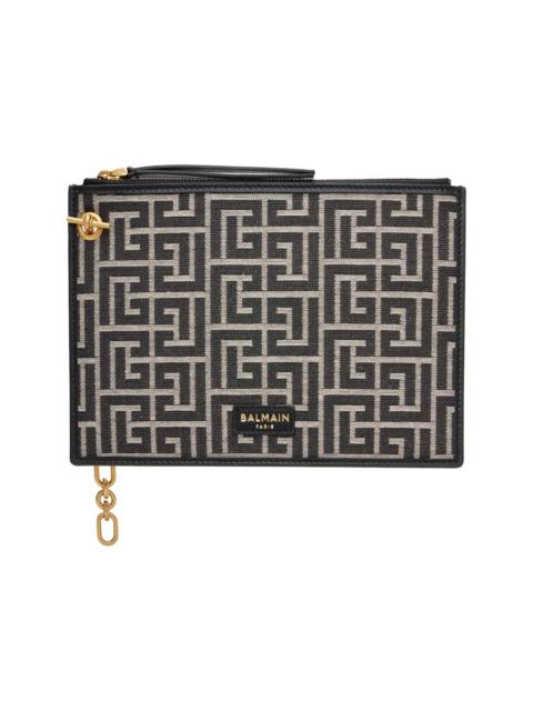 Balmain Black Pulse Zipped Pouch
