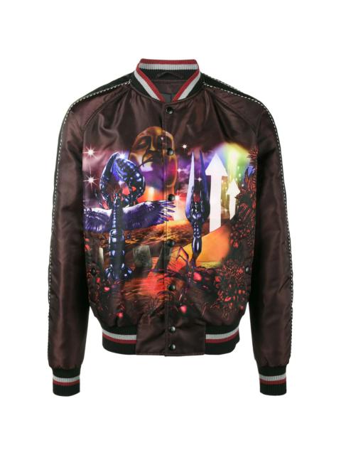 Lanvin Planet Scene print bomber jacket