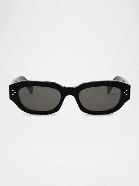 CELINE Men's 3 Dots Acetate Rectangle Sunglasses