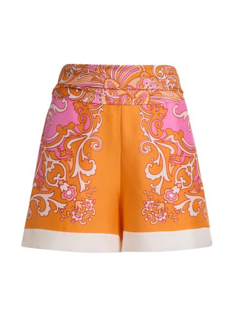 Etro Ornamental Print High Waisted Short