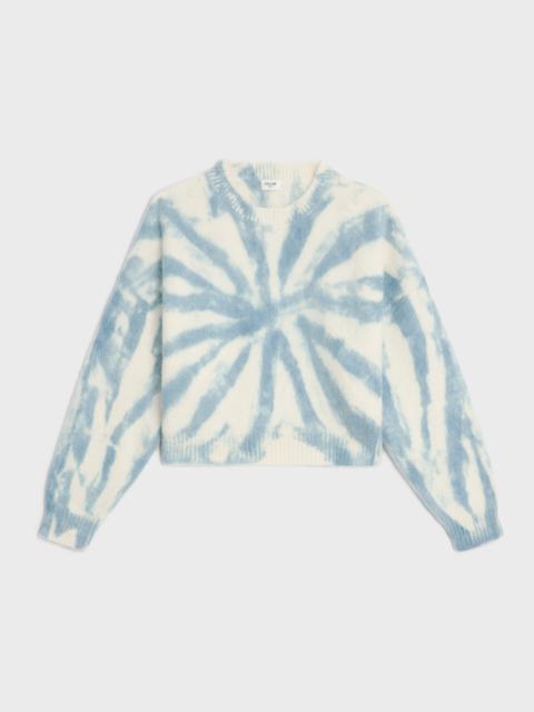 CELINE triomphe crew neck sweater in tie-dye alpaca wool