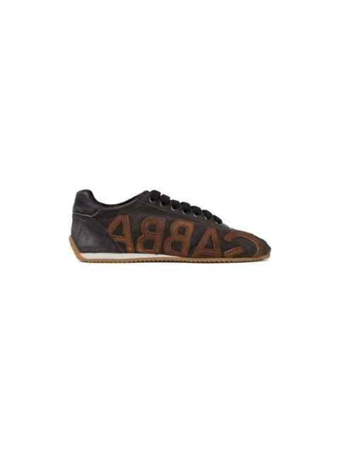 Dolce & Gabbana Brown Perforated Sneakers