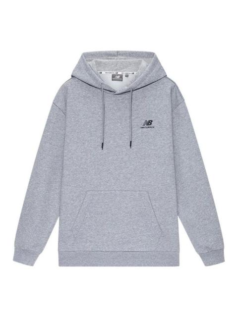 New Balance Logo Printing Sports hooded Loose Pullover Couple Style Gray 5CB33213-GR