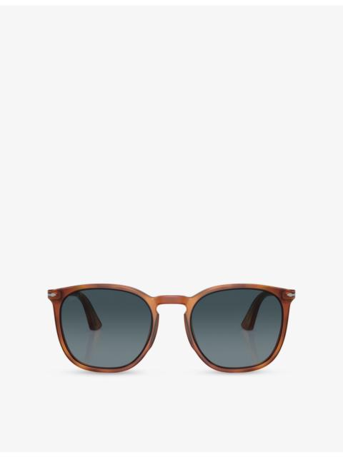 Persol PO3316S Rectangle-Frame Acetate Sunglasses