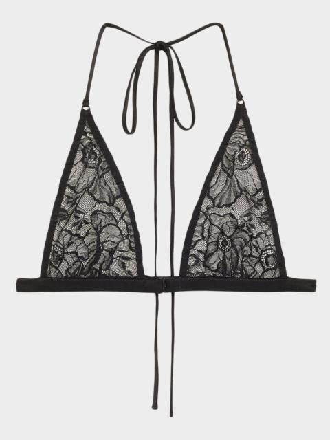KIKI DE MONTPARNASSE Michelia Floral Lace Soft Triangle Bra