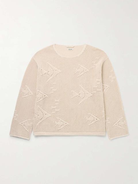 BODE Beige 천사 물고기 스웨터