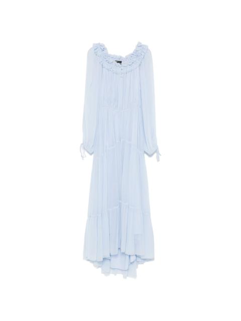 maje flared midi dress