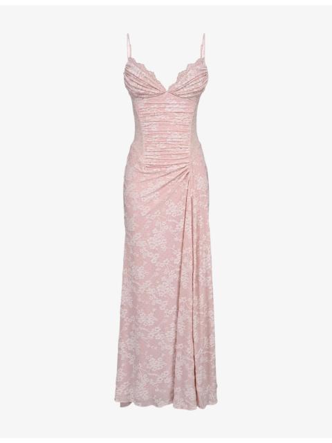 House of CB Sabrine Embellished Stretch-Jersey Maxi Dress