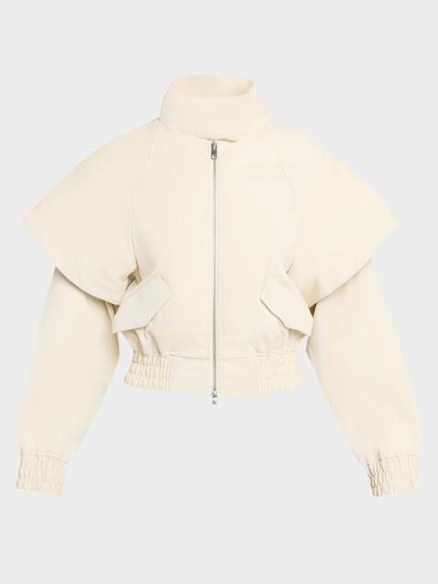 AKNVAS Fredy Faux Leather Draped Jacket