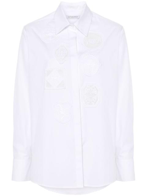 VIKTOR & ROLF patch-embroidered cotton shirt