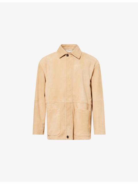 The Row Vilmo Zip-Through Suede Jacket