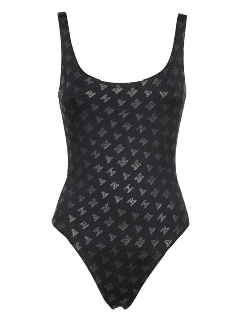 Max Mara logo-print swimsuit
