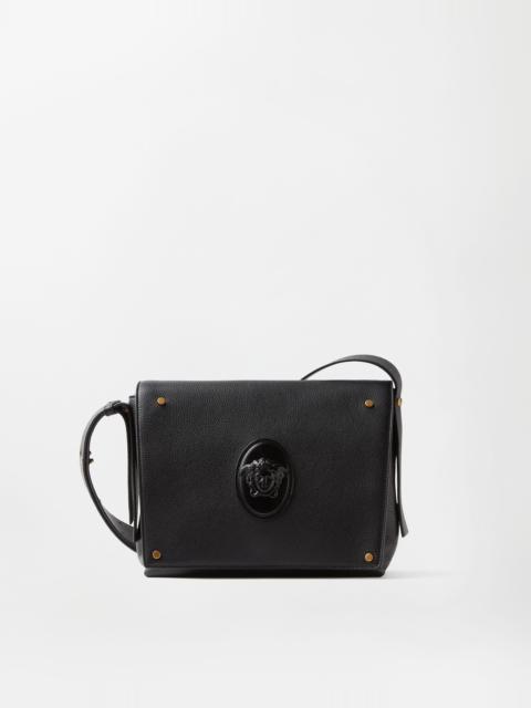 VERSACE Lou Small Leather Messenger Bag