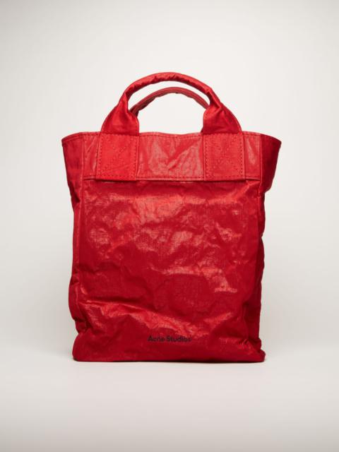 Acne Studios Crinkled tote bag dark red