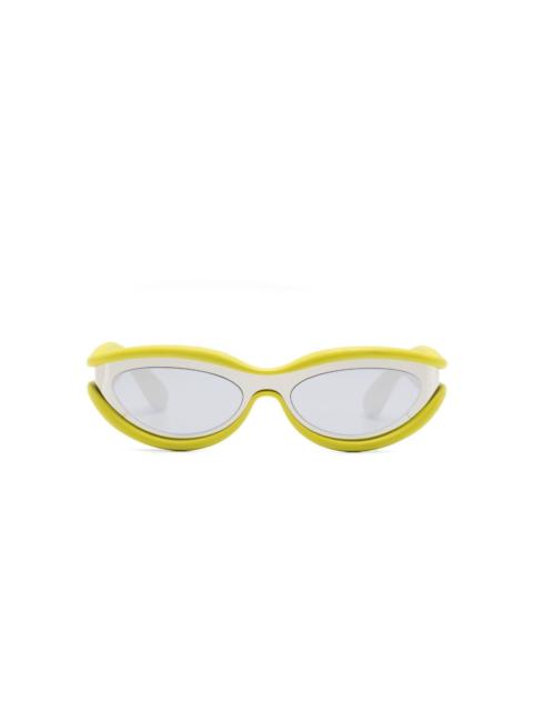 Hem cat-eye frame sunglasses