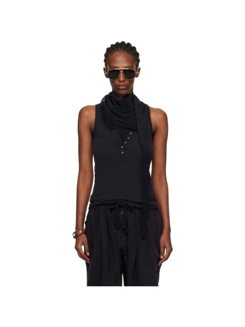 Isabel Marant Black Helma Silk Tank Top