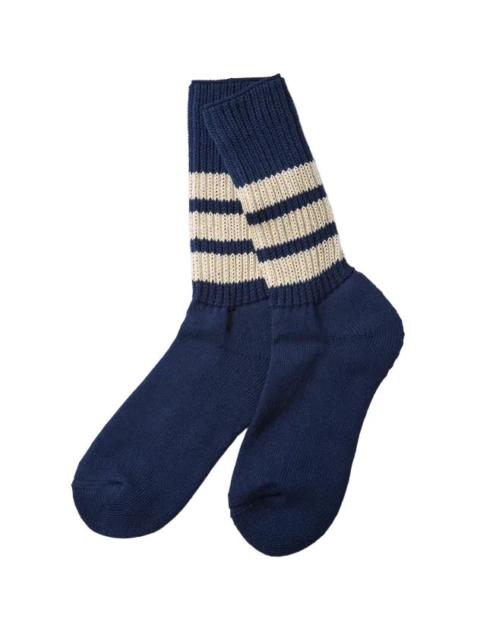 ROTOTO® R1255-CC Course Ribbed Socks Dark Navy/Ivory