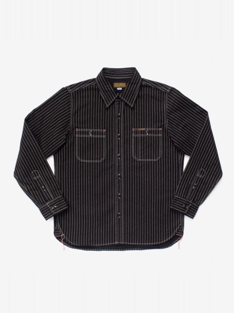 IHSH-266-BLK 12oz Wabash Work Shirt - Black with Black Buttons