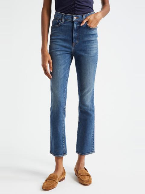 Veronica Beard Ryleigh High Waist Ankle Slim Straight Leg Jeans in Vintage Rain at Nordstrom