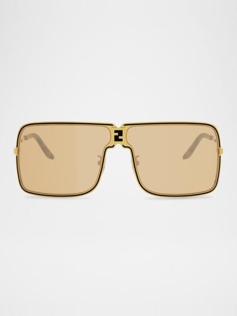 ness Metal Semi-Shield Sunglasses