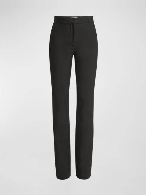 High-Rise Straight-Leg Tailored Trousers