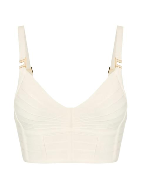 ELISABETTA FRANCHI ribbing metal tank top