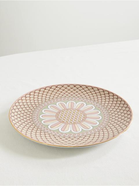 La DoubleJ Napoli Gold-plated Porcelain Serving Platter