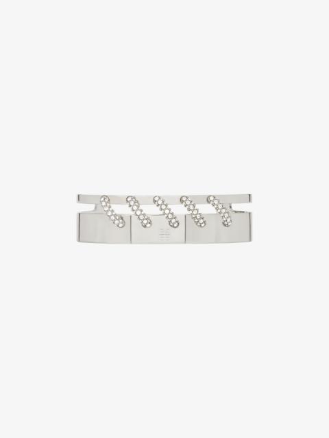 Givenchy STITCH HAND BRACELET IN METAL WITH CRYSTALS