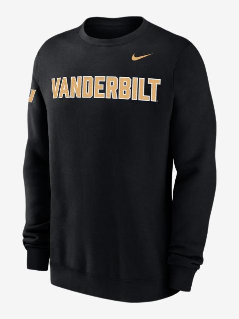 Nike Vanderbilt Club Fleece Men's Nike College Crew-Neck Sweatshirt